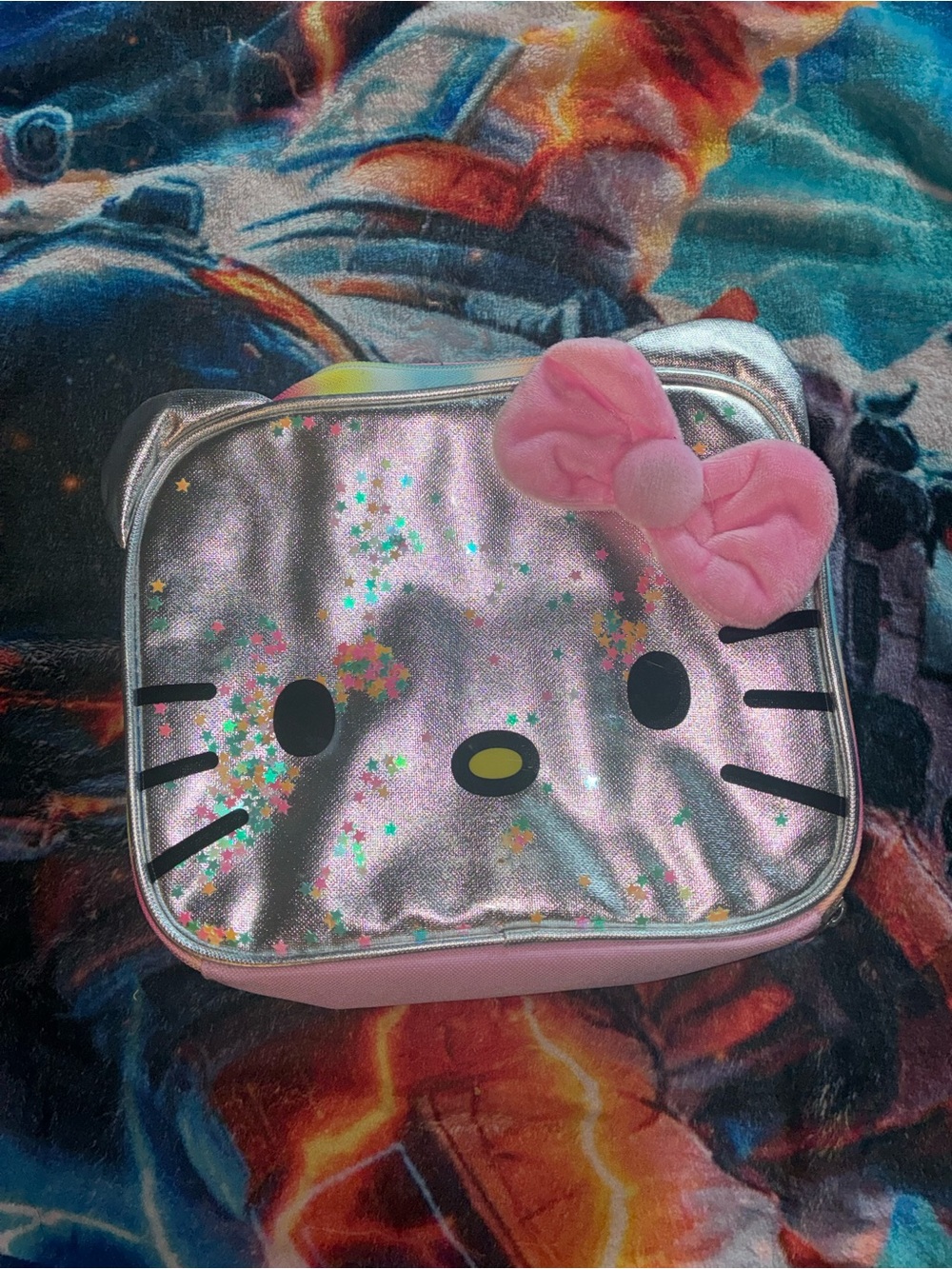 Hello Kitty-Inspired Pink Glitter Kids Lunch Bag Box